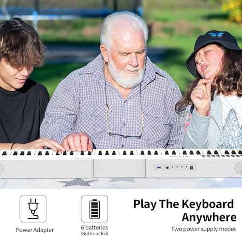 Digital Piano 88 Key Full Size Semi Weighted Electronic Keyboard Piano Set with Stand,Built-In Speakers,Electric Piano Keyboard with Sustain Pedal