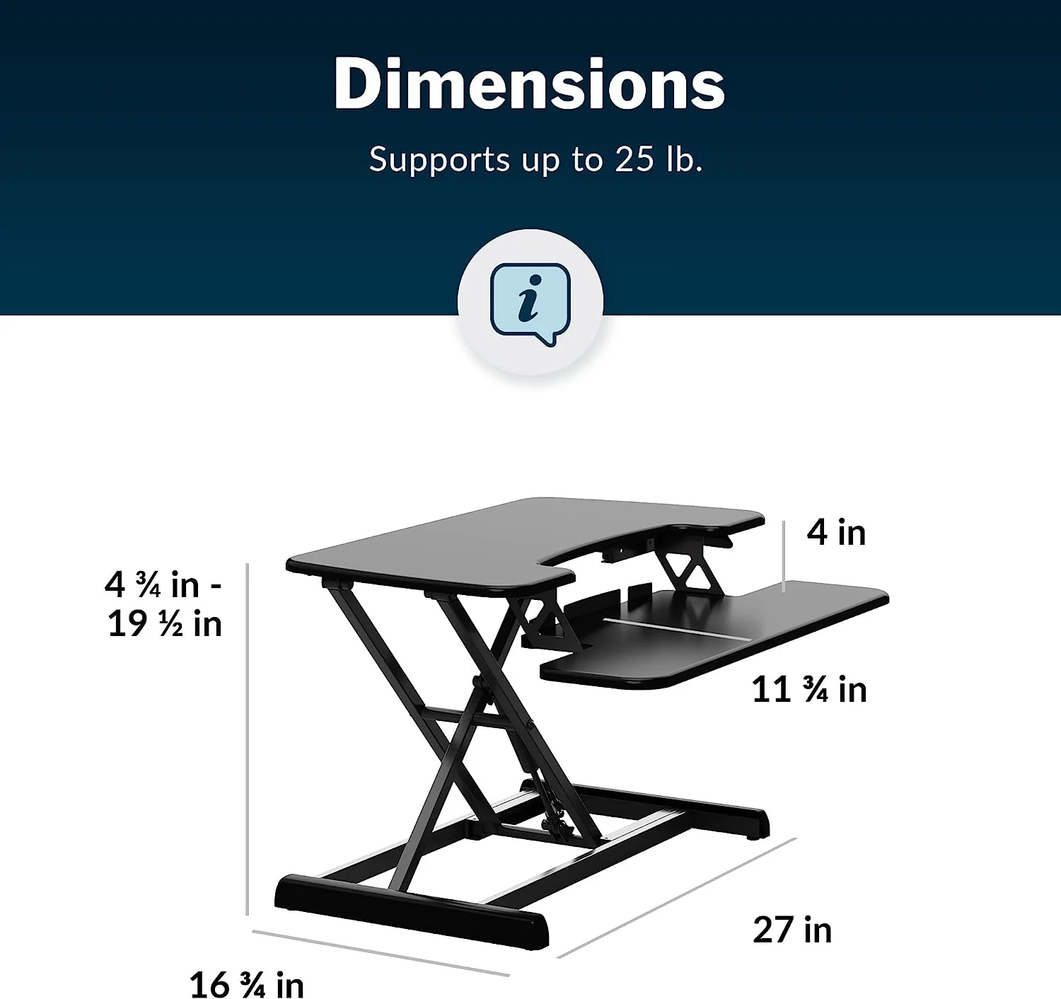 Popular - VariDesk Essential Vertical Lift 30 - Compact Two-Tier Standing Desk Converter for Monitor &amp; Accessories