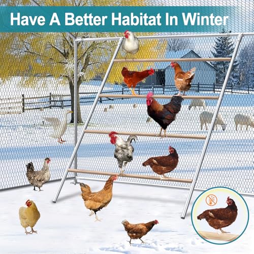 Large Chicken Coop, Chicken Coops for 30 Chickens, Chicken Runs for Yard with Water Poof & UV Resistance Cover