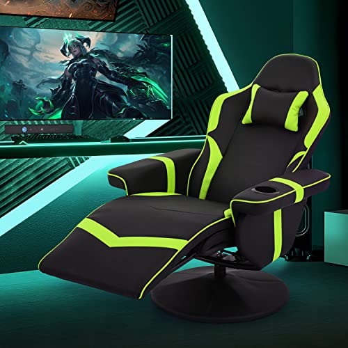 MoNiBloom Video Gaming Chair Racing Style Single Living Room Sofa Recliner with Detachable Headrest