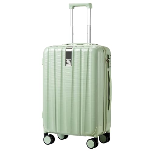 Hanke 29 Inch Luggage Suitcases With Spinner Wheels Lightweight PC hardside Rolling Suitcase With Travel Lock, Checked-Large 29-Inch(Blackish Green)