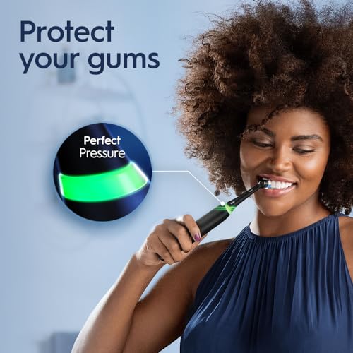Oral-B iO Deep Clean Rechargeable Electric Powered Toothbrush, Black with iO Series 3 Limited, 2 Brush Heads and Travel Case