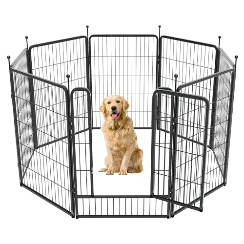 FXW Rollick Dog Playpen for Yard, RV Camping, 32 inch 16 Panels for Small and Medium Dogs│Patented