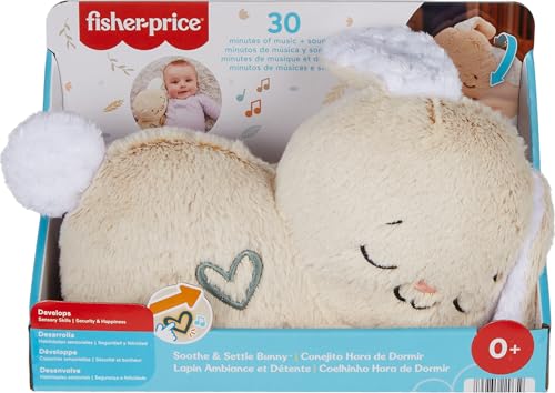 Fisher-Price Baby Toy Soothe 'n Snuggle Otter Portable Plush Sound Machine with Music Lights & Breathing Motion for Newborns 0+ Months