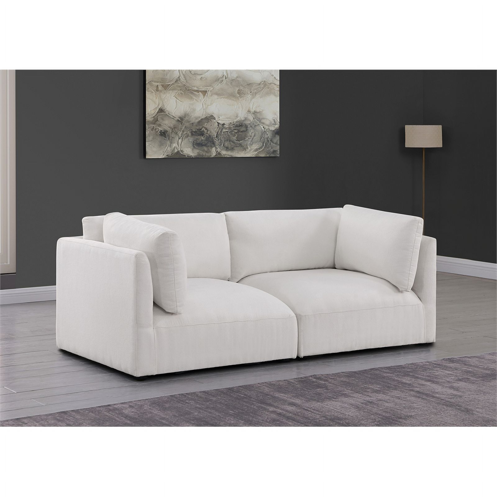 Meridian Furniture Ease Cream Fabric Modular Sofa