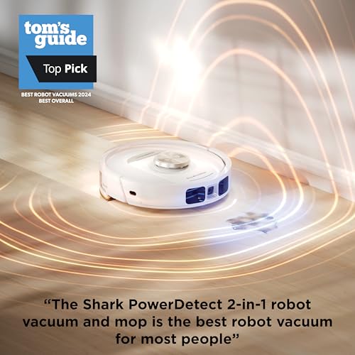 Shark Robot Vacuum & Mop Combo, PowerDetect NeverTouch Pro, Self-Emptying, Self-Refill with Self-Clean Pad Wash & Dry, 60-Day Debris Capacity