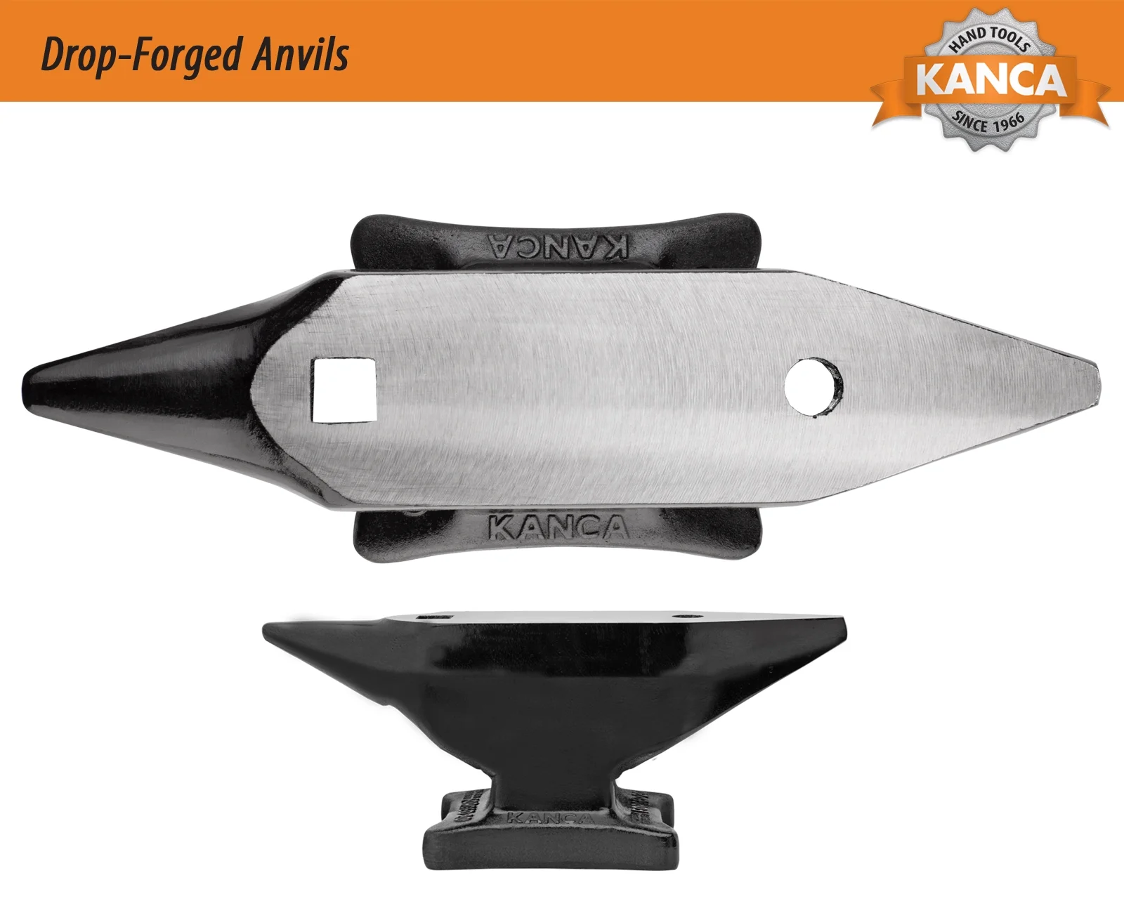 KANCA DFA-50 Drop Forged Blacksmith Anvil Hardened Surface 110 Lb Induction Hardened 54-62 HRC