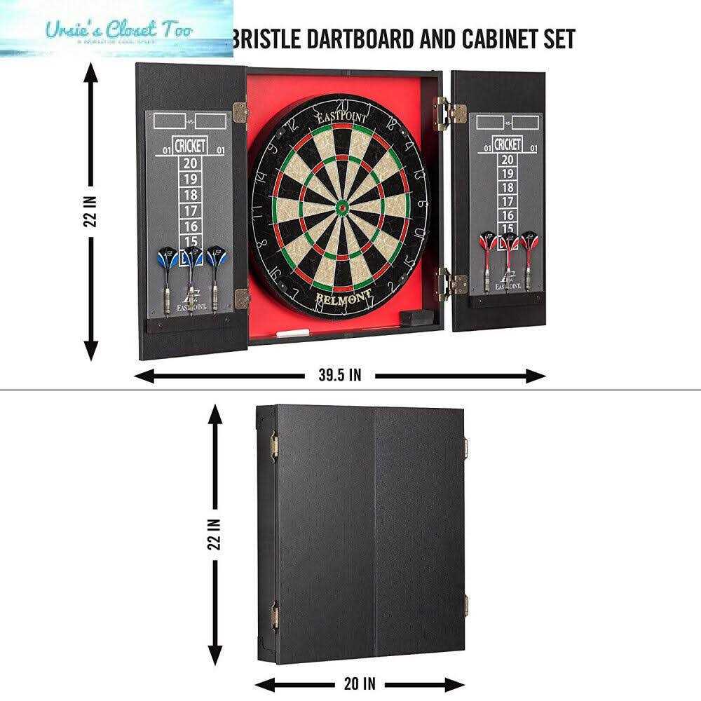 Eastpoint Sports Belmont Official Size Premium Bristle Dartboard and Cabinet Set - Sports Supplies Online Store