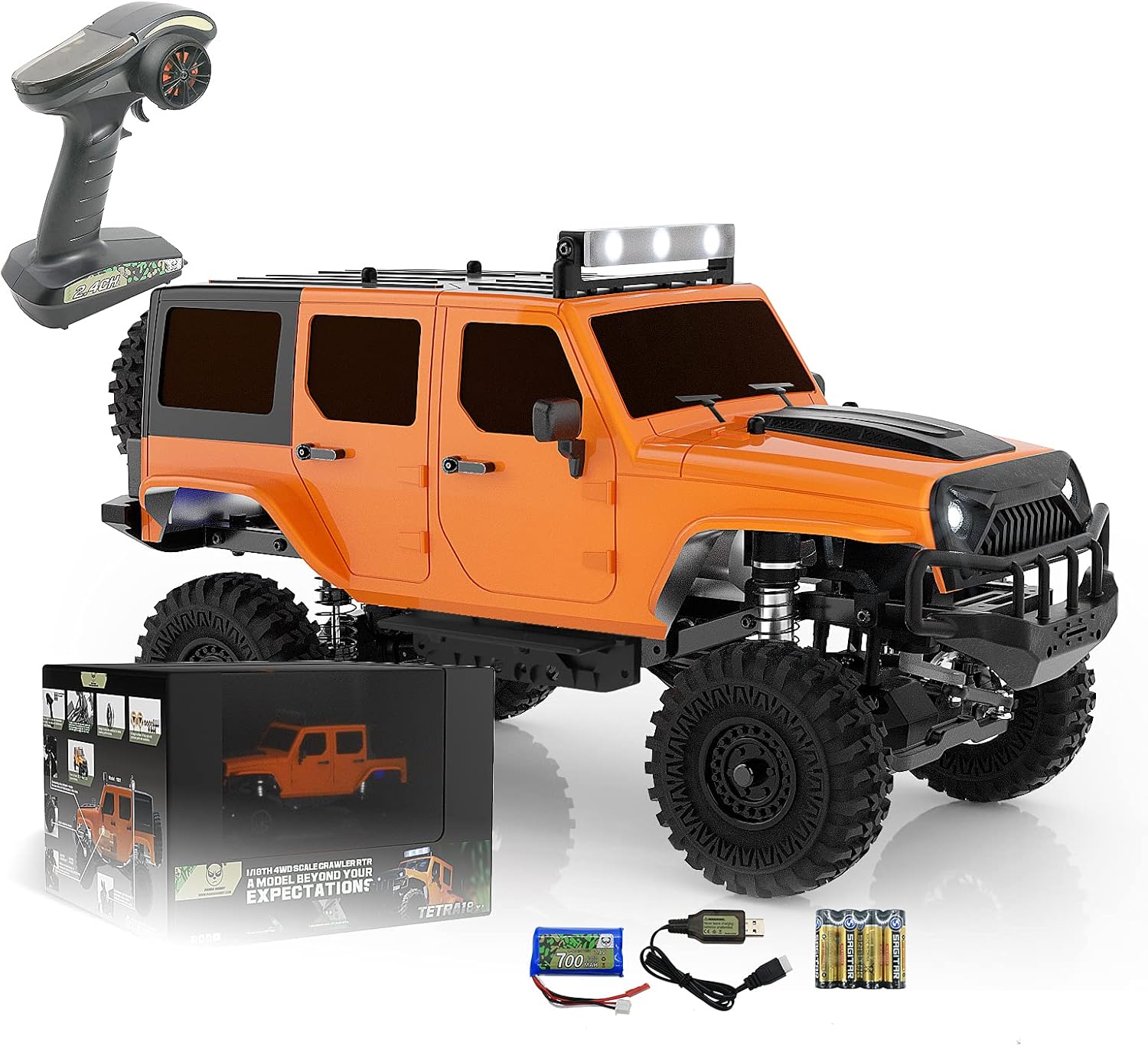 RC Crawler 1/18 4x4 RC Rock Crawler,Panda Hobby 4WD Off Road RC Cars,RTR Remote Control Car,1:18 Scale RC Truck Cruiser Vehicle for Adults
