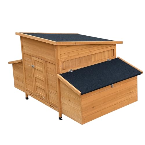 109.6'' Large Wood Chicken Coop Enclosures,Walk-in Poultry Cage