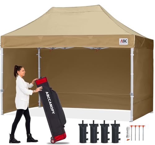 ABCCANOPY Easy Pop Up Canopy Tent with Sidewalls 10x10 Commercial -Series, White