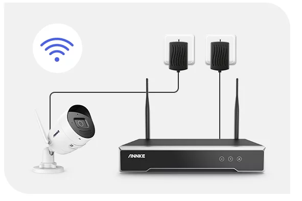 ANNKE 8-channel NVR IP Video Surveillance Kit with 8pcs 5MP Cameras 100 ft Night Vision, Audio Record,Indoor & Outdoor WiFi Surveillance