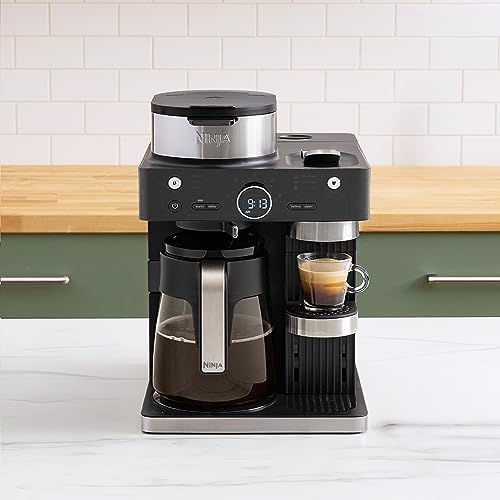 Ninja Espresso & Coffee Maker & Barista System, 3 Espresso Brew Styles, Single-Serve Coffee & Nespresso Capsule Compatible, Built-in Frother