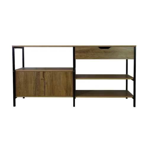 Living room side cabinet, storage cabinet, sideboard cabinet, kitchen utensils cabinet, sturdy and durable iron frame support, living room TV cabinet