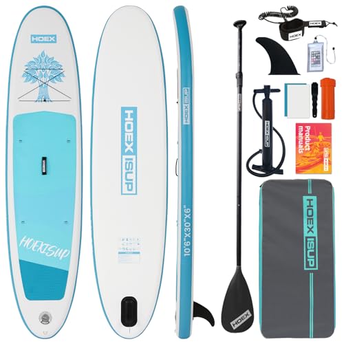 Inflatable Stand Up Paddle Board, 10ft Paddle Boards for Adults with Premium SUP Paddleboard Accessories & Backpack, Wide Stable Design