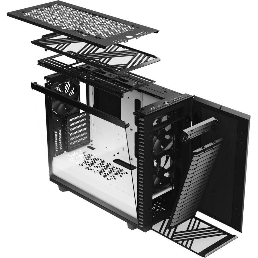 Fractal Design Define 7 Black White TG Clear Mid-Tower Computer Case