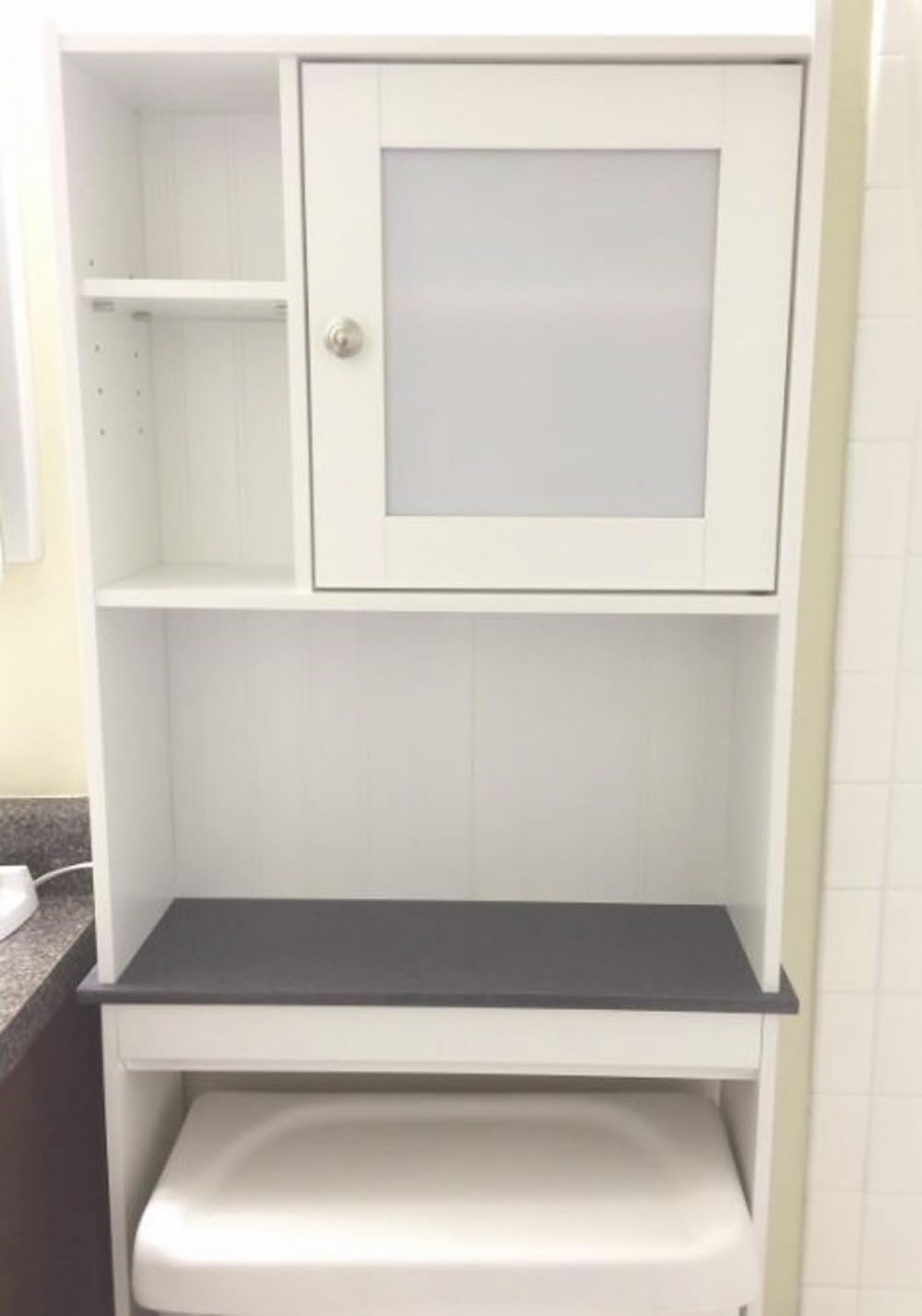 Over Toilet Storage Cabinet Tall Shelving Unit Bathroom Organizer Rustic Free-Standing Space Saver & eBook by OISTRIA