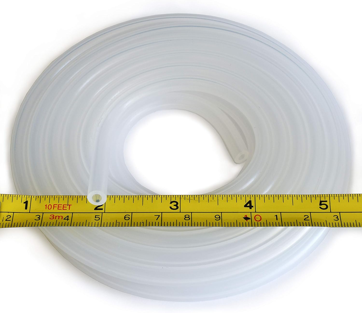 Pure Silicone Tubing - 1/8" ID x 1/4" OD - High Temp Kink-free Hose Tube 500F (75 Feet) Pack of 2