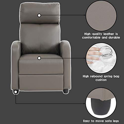 BestMassage | Recliner Chair | with 2 Point Massage Function | Black | with Lumbar Support, Adjustable Push Back, Wide Armrests