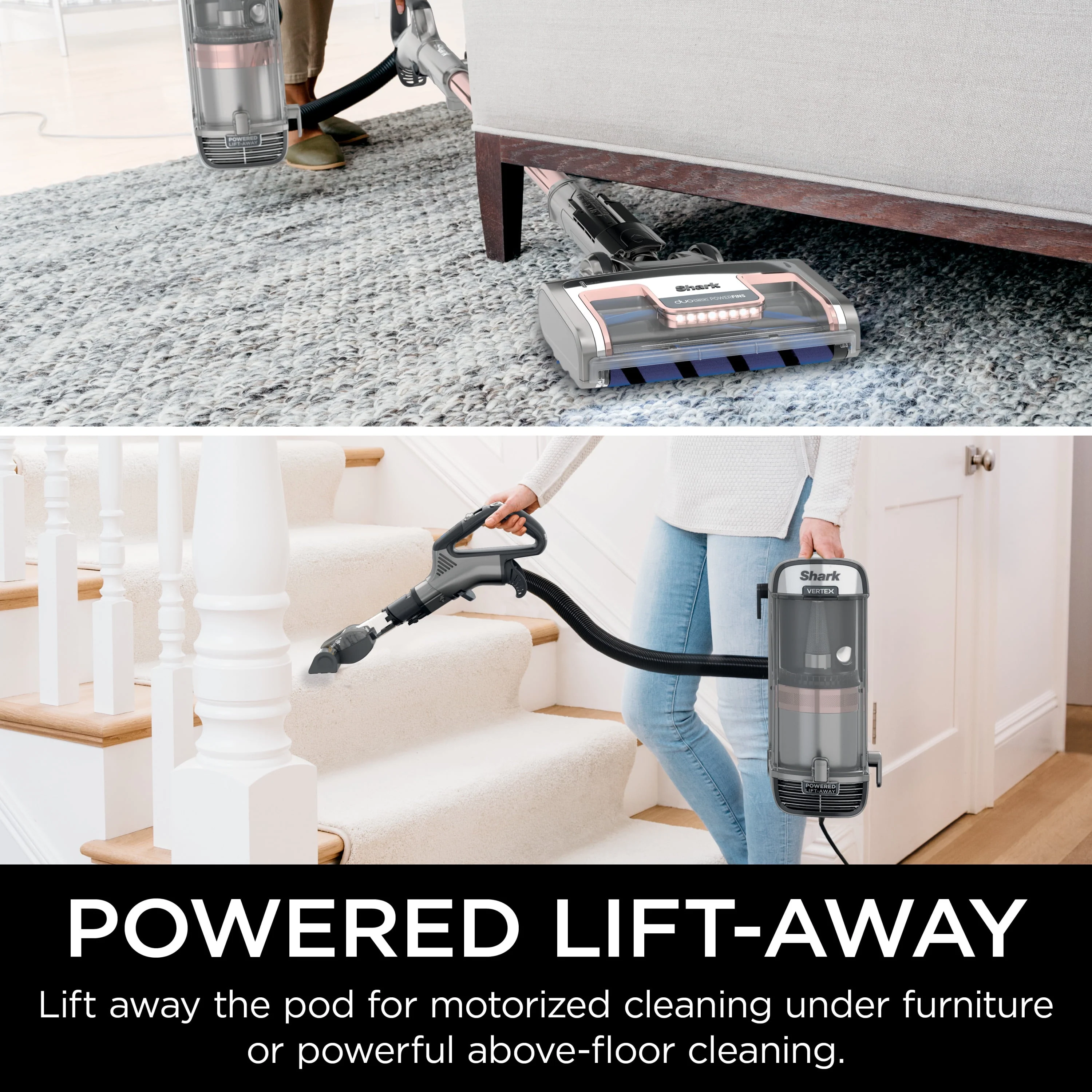 Shark® Vertex DuoClean® PowerFin Upright Vacuum Powered Lift-Away®, Self-Cleaning Brushroll