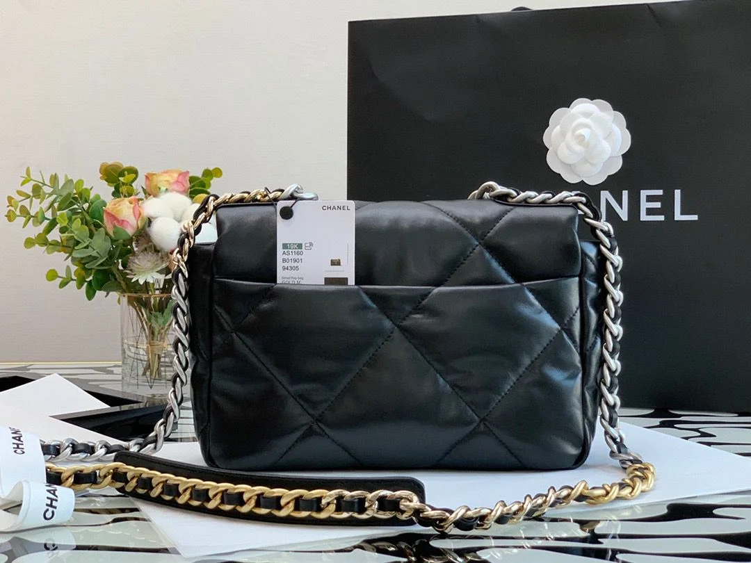 Chanel Classic Flap Bag Black For Women 10.2in/26cm