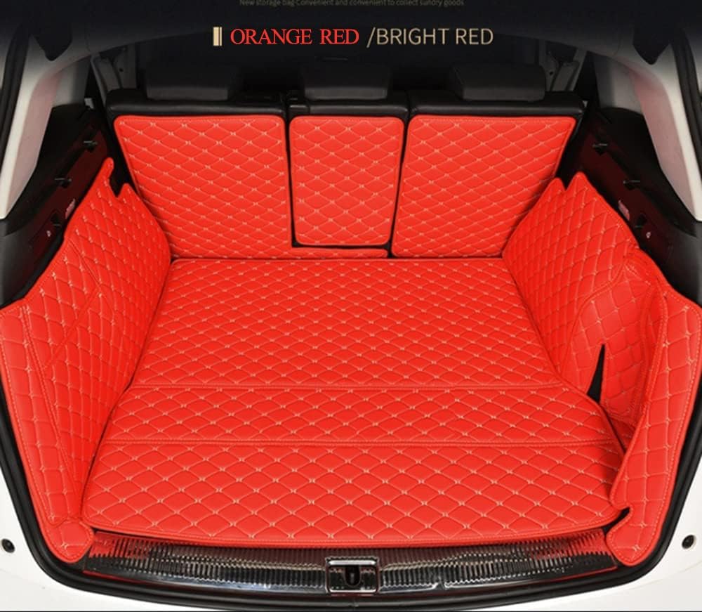 Worth-Mats Trunk Tray All-Weather Rear Cargo Liner Custom for Porsche Cayenne 2011-2018 with Block net on The Left Side of Trunk - Black