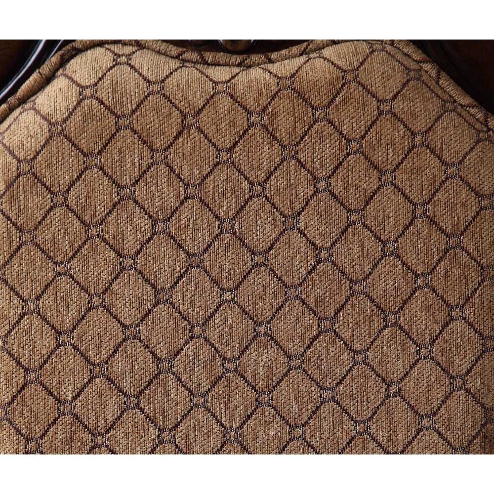 ACME Chateau De Ville Arm Chair in Light Brown and Espresso, Set of 2