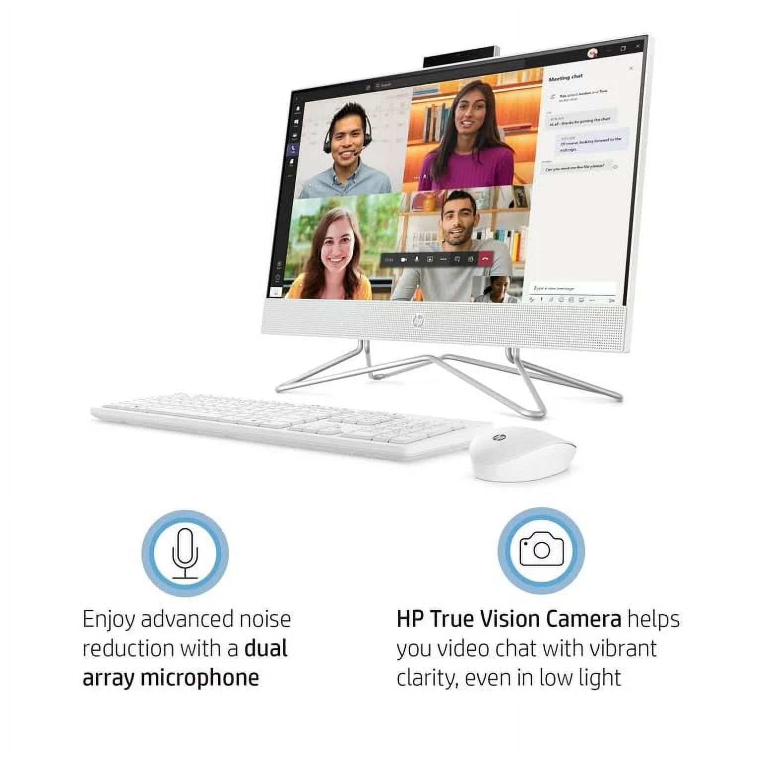 HP 2024 21.5" FHD All-in-One Desktop Intel 4-Core Pentium Silver J5040 Intel UHD Graphics 32GB DDR4 1TB NVMe SSD WiFi AC BT HDMI Webcam RJ45 Wilress