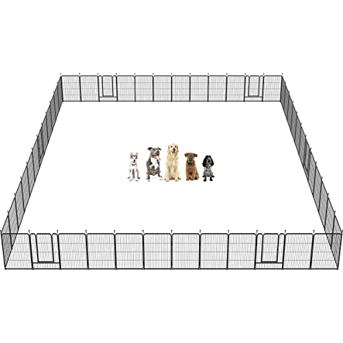 FXW Rollick Dog Playpen for Yard, RV Camping, 32 inch 16 Panels for Small and Medium Dogs│Patented