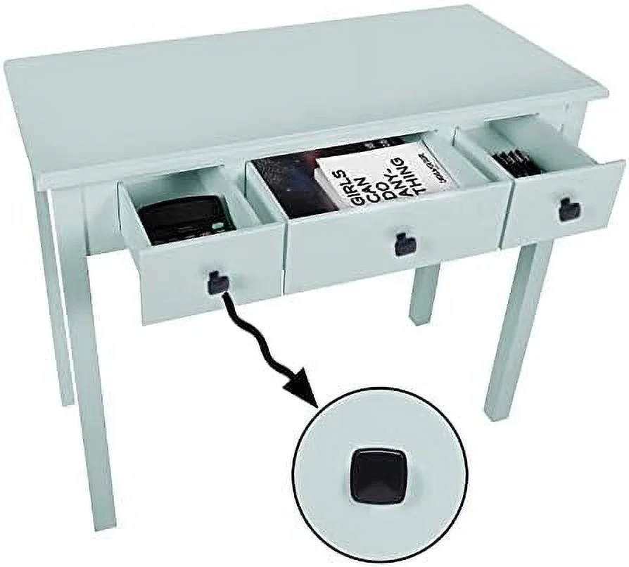 HJZBNONE Home Office Small Writing Desk with Drawers Bedroom  Study Table for Adults/Student  Vanity Makeup Dressing Table Save Space Gifts Green