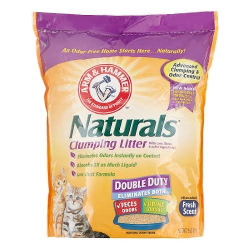 Arm u0026 Hammer Naturals Double Duty Clumping Cat Litter, 15 lb.