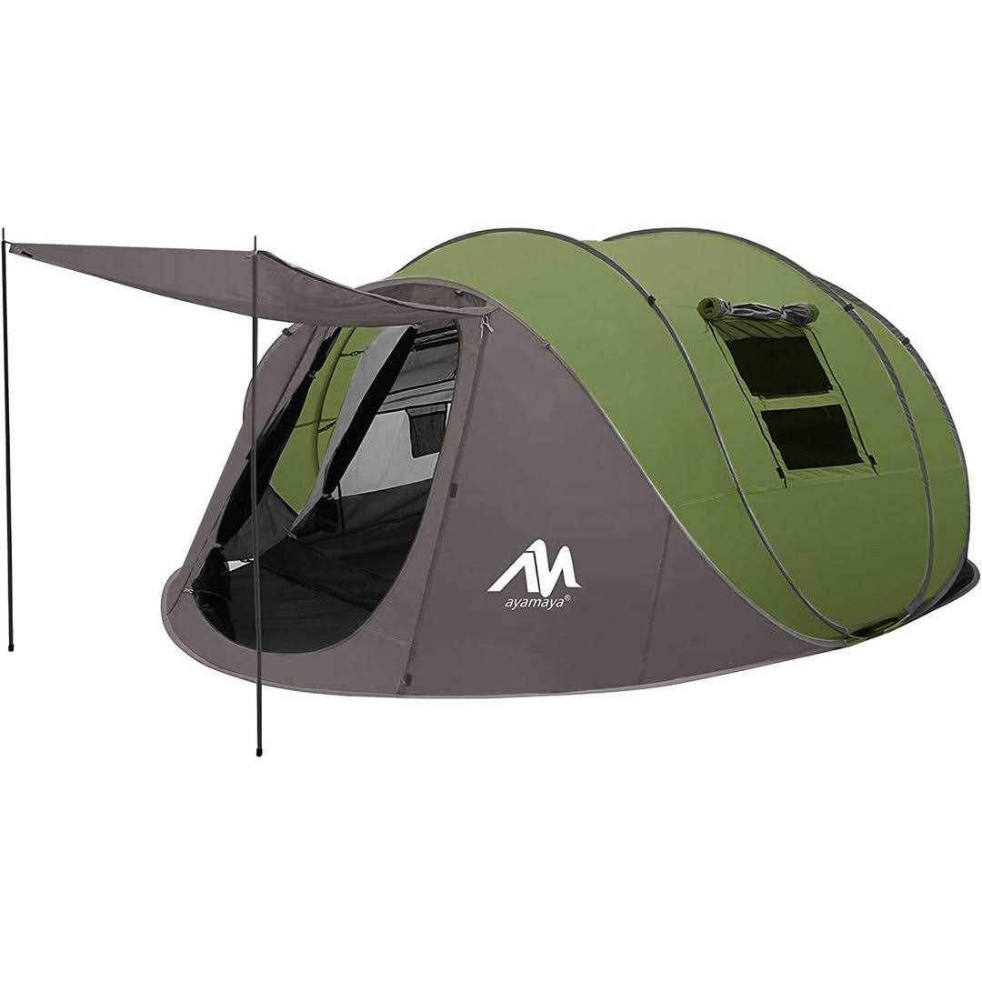 6 Person Easy Pop Up Tents for Camping AYAMAYA Double Layer Waterproof Instant Tent with Vestibule &amp; Porch - Sports Supplies Online Store