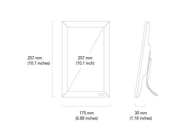 Nix 10.1 inch USB Digital Photo Frame - Portrait or Landscape Stand, HD Resolution, Auto-Rotate, Magnetic Remote Control
