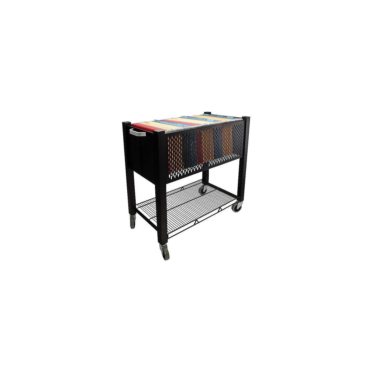 Vertiflex InstaCart, Open-Top File Cart, Black