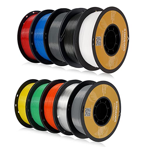 Kingroon PLA 3D Printer Filament, 12Rolls, Dimensional Accuracy +/- 0.03 mm, 12kg Spool(26.4lbs)