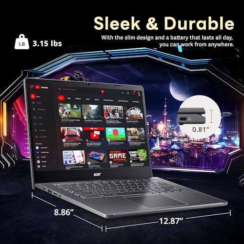 acer Chromebook 315 Laptop, 15.6" HD Display, Intel Celeron N4020(Up to 2.8GHz), 4GB RAM, 64GB eMMC, Intel UHD Graphics, 12.5H Long Battery, WiFi