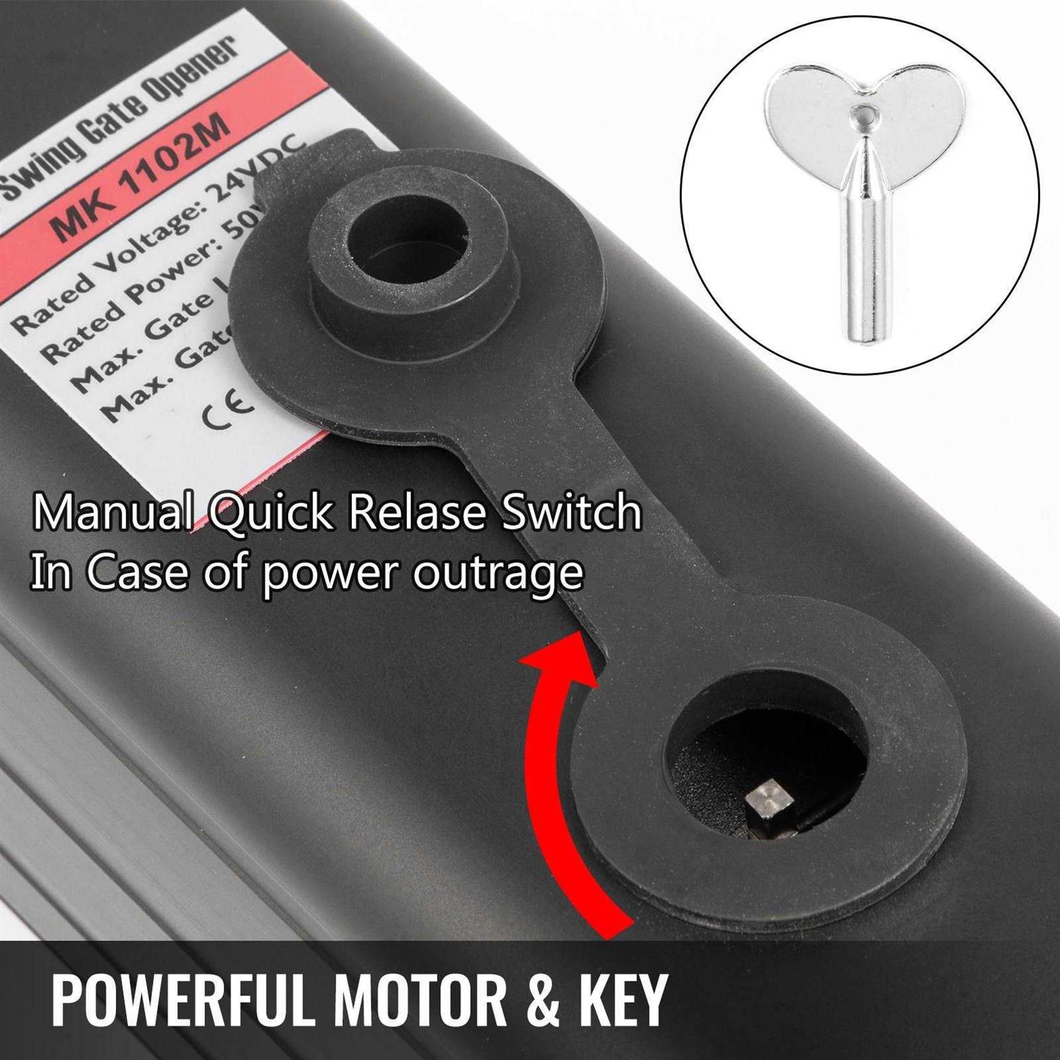 VEVOR Dual Swing Gate Opener Automatic Gate Opener Heavy Duty 660lbs &amp; 18ft Long - Shop Hardware Tools Online Store