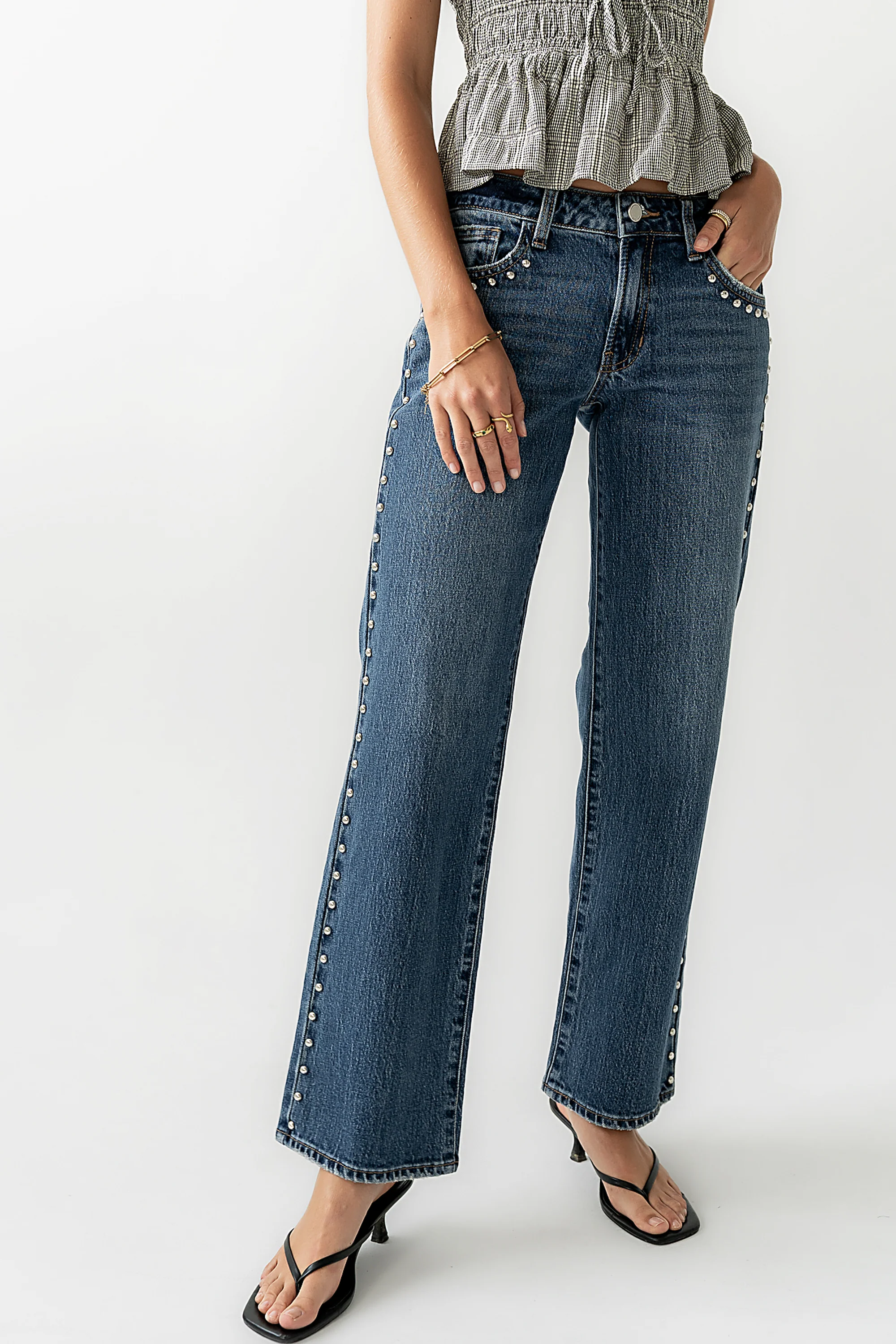 Noel Studded Baggy Jeans