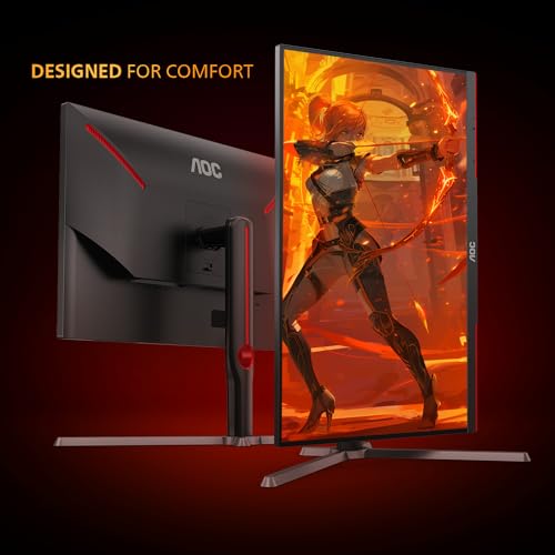 AOC C27G2Z 27" Curved Frameless Ultra-Fast Gaming Monitor, FHD 1080p, 0.5ms 240Hz, FreeSync, 2x HDMI 2.0, 1x Display Port, Height Adjustable