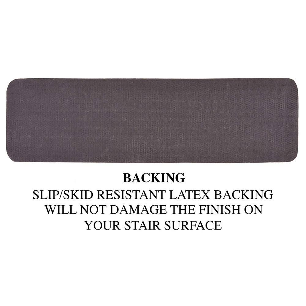 Stair Treads Collection Indoor Skid Slip Resistant Carpet Stair Tread Treads (Dark Grey, Set of 13 (8 in x 30 in))