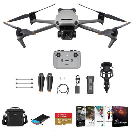Mavic 3 Classic Drone with RC-N1 Remote Controller Bundle with Shoulder Bag, 64GB microSD Card, Corel Software Kit, Landing Pad