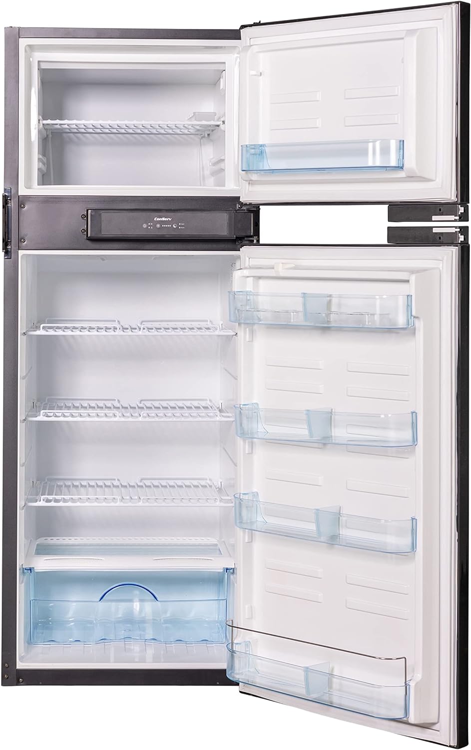 12V/DC Refrigerator Freezer 10cf Stainless for RV BOAT OFF-GRID 2 Doors - Smart Home Appliances