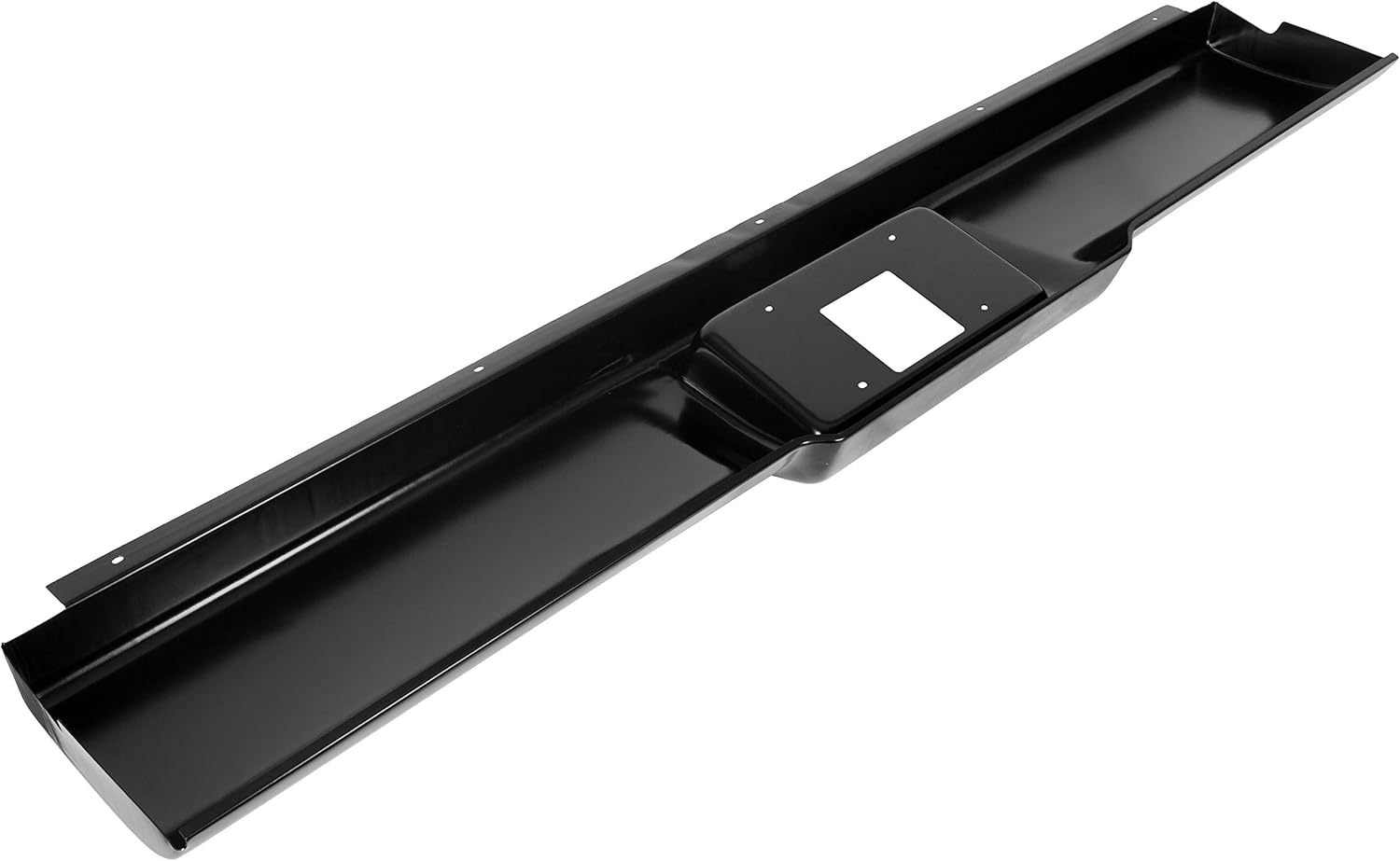 HECASA Black Steel Bumper Roll Pan Compatible with 88-98 Chevrolet Chevy Silverado Sierra/GMC C1500 C2500 C3500 K1500 K2500 K3500