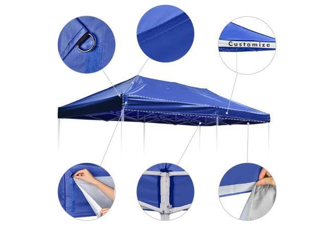 10x20ft EZ Pop Up Canopy Top Replacement Instant Patio Pavilion Sunshade Tent Cover Outdoor