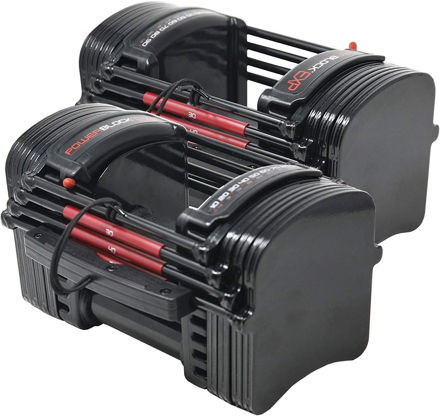 PowerBlock EXP Adjustable Dumbbells, Sold in Pairs, Stage 1, 5-50 Lb. Dumbbells, Durable Steel Build, Innovative Workout Equipment