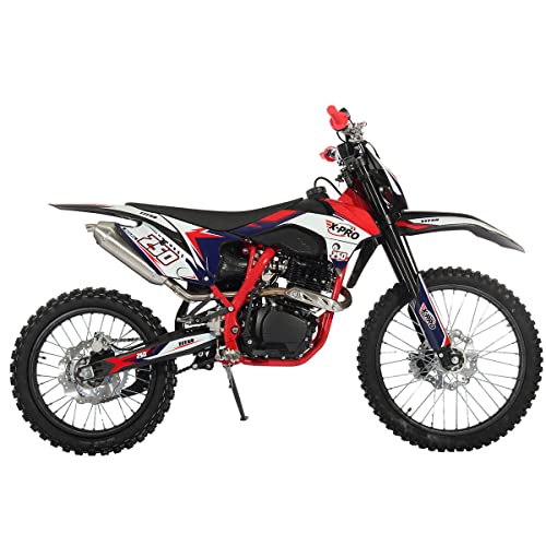 X-PRO 250cc Dirt Bike with LED Light Zongshen Engine Pit Bike Gas Dirt Bikes Adult Pitbike, Big 21"/18" Wheels!