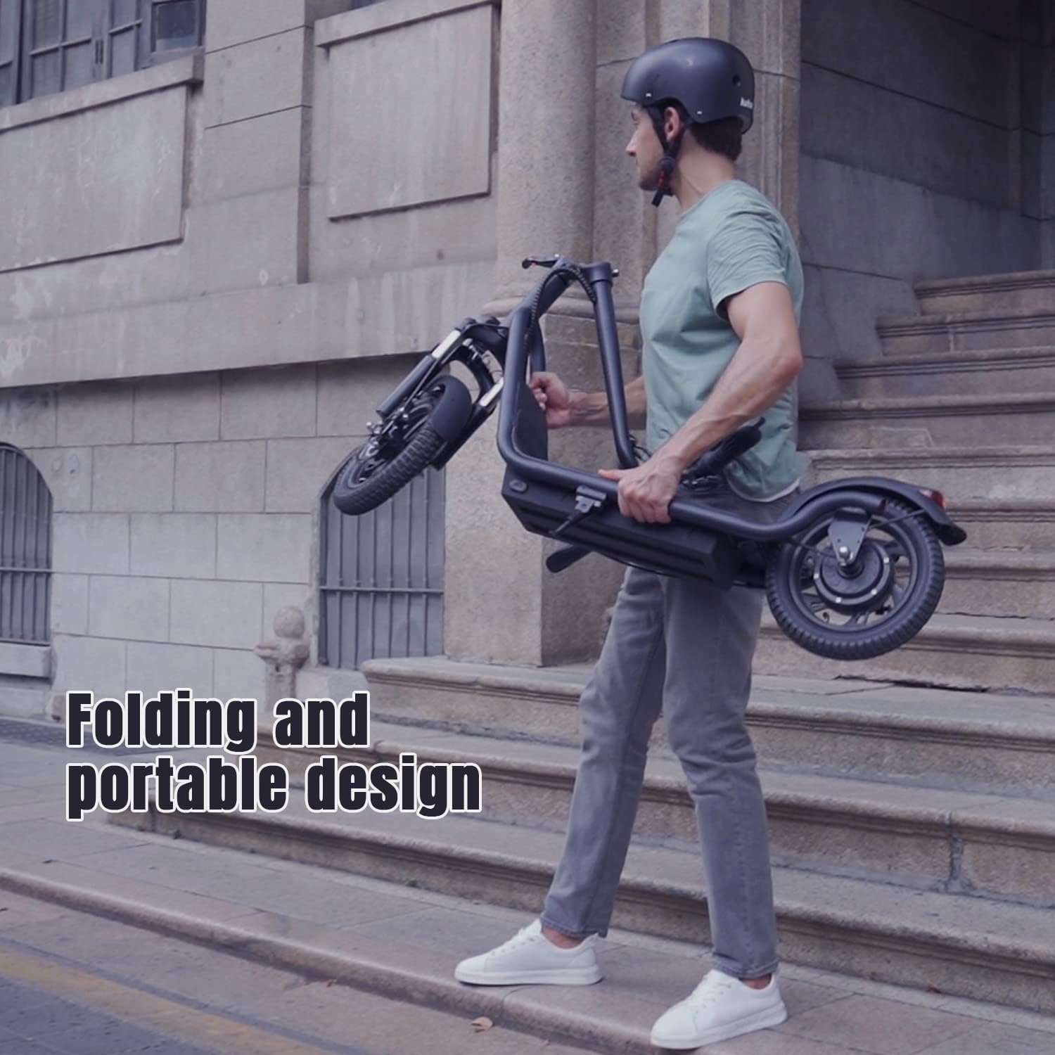 TOMOLOO Electric Kick Scooter - 350W Brushless Motor, 50 Miles Long-Range Battery, Foldable Scooter Electric for Commute and Trave