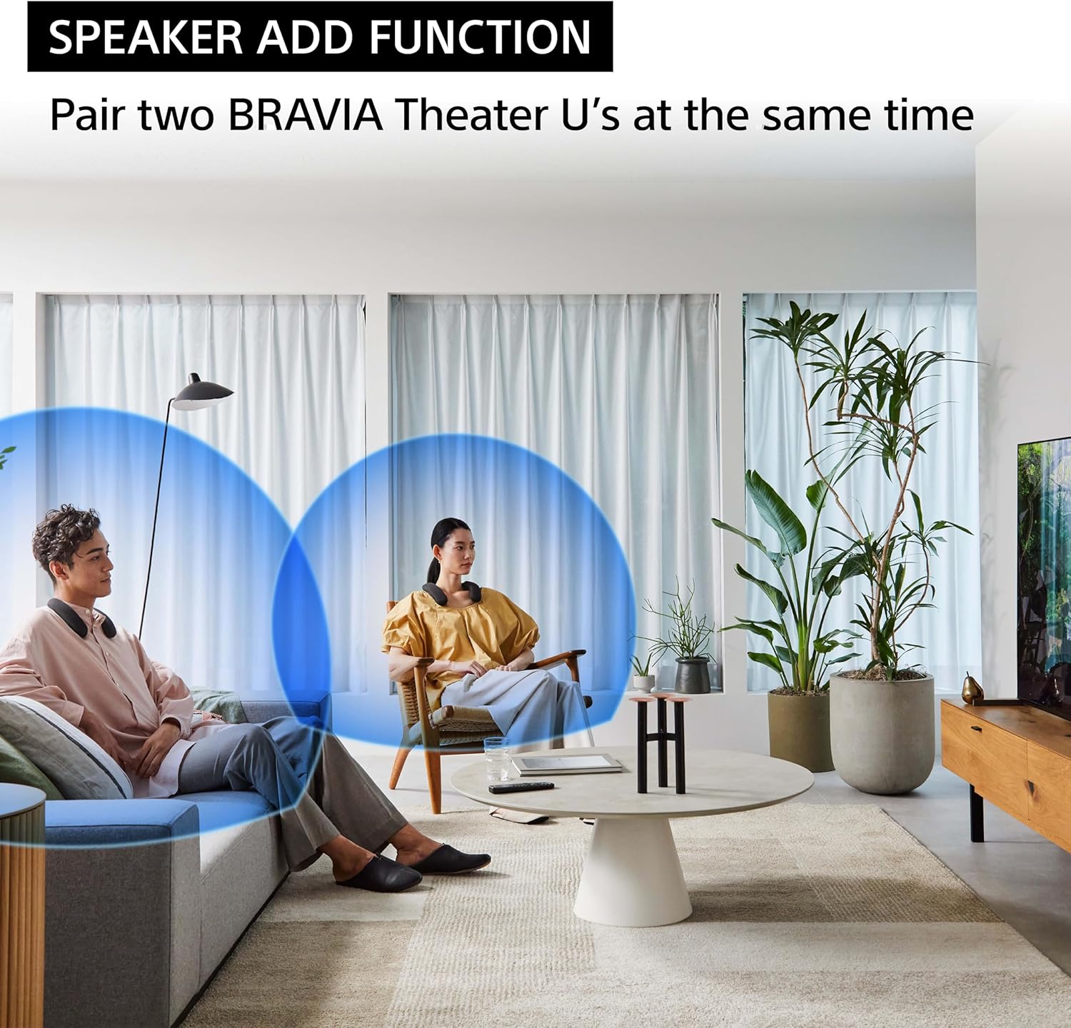 Sony BRAVIA Theater U Wireless Wearable TV Speaker with Bluetooth, Personalized Home Theater Audio, Gaming Compatibility, Built-in mic