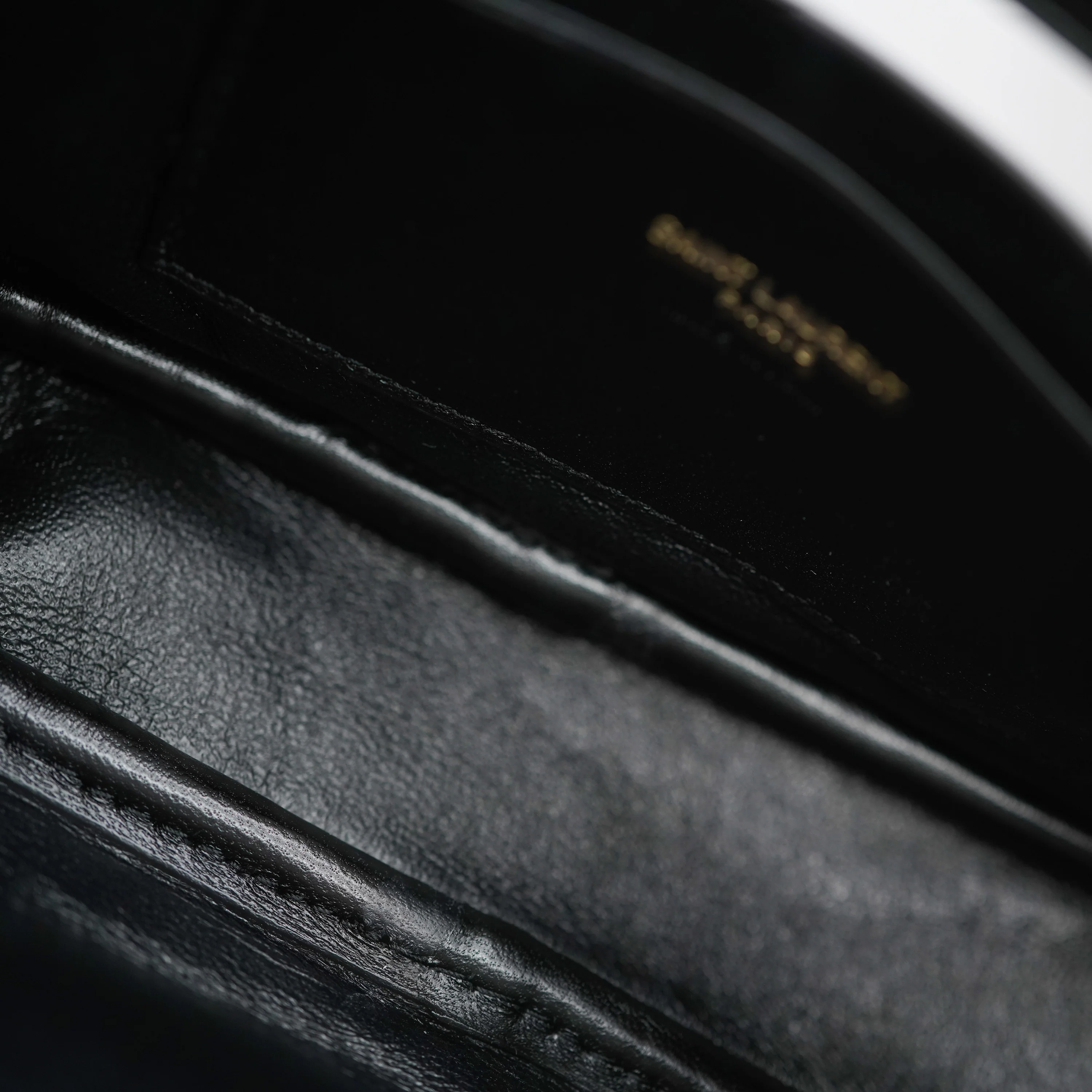 Saint Laurent Beige Chevron Calfskin Mini Lou Camera Bag