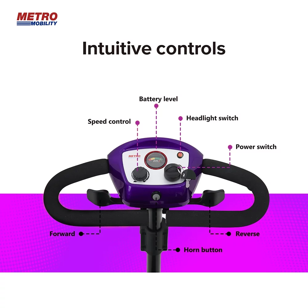 Outdoor Motorized Electric Carts for Senior, Heavy Duty Electric Scooters with 4 Wheel, Sliding Swivel Seat with Flip-Up Armrests for Adults